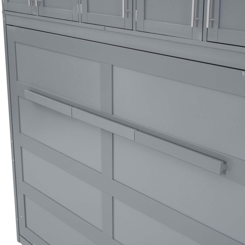 Murphy Bed Wall Bed With Top Cabinets, Queen