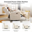 Fauteuil inclinable pivotant Veya surdimensionné, 66 cm (26 po) extra large, avec appui-tête réglable, revêtement en chenille, double coussin et porte-gobelet, blanc-361874840