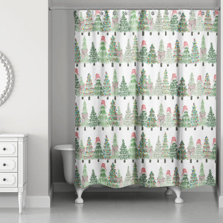 The Holiday Aisle® Jermyra Floral Shower Curtain | Wayfair