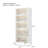 Modern Iron Display Cabinet with LED Lighting and Flip-Up Glass Doors-129159040