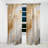 Abstract Beige And Gold Geyser Paint III - Abstract Shapes Blackout Abstract Curtain - 1 Panel-107808324