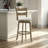 Baum Counter Height Or Bar Height Rubberwood Barstool With Fabric Seat - Set Of 2-102488891-102488890-102488893