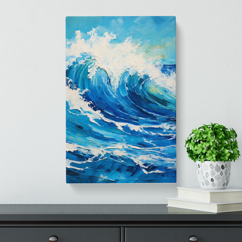 Ocean Expressionism Art - Wrapped Canvas