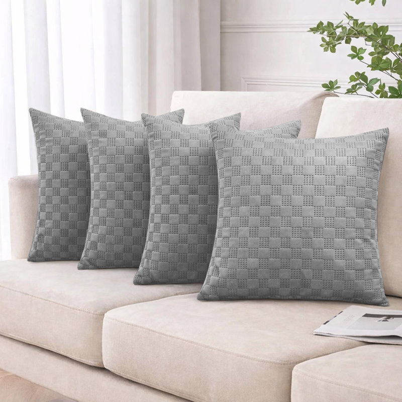 Square Throw Cushion Pad, Grey