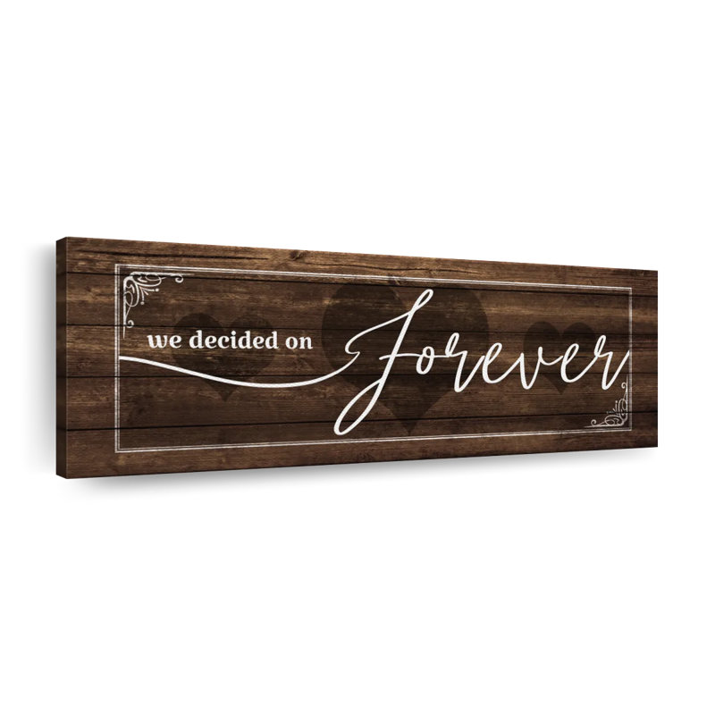 Forever Love, typographie, H 8 po x l 24 po x P 1 po