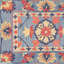 Williamsburg Floral Handmade Tufted Wool Blue/Red Area Rug-32901565