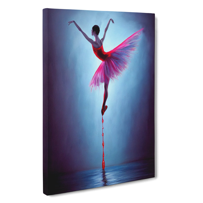 Painted Ballerina - Wrapped Canvas, 50cm H x 35cm W x 3cm D