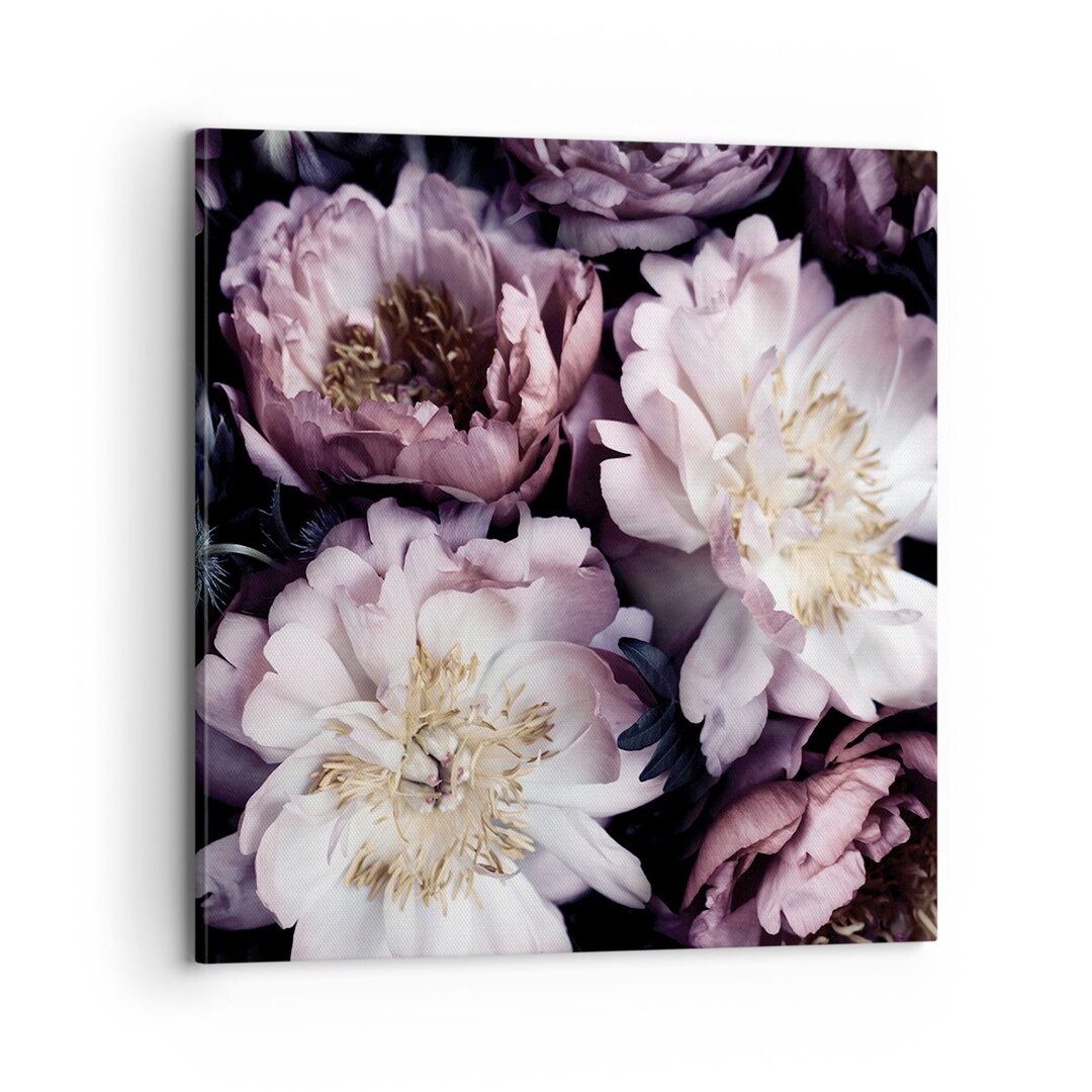 Leinwandbild Peonies Violet Flowers