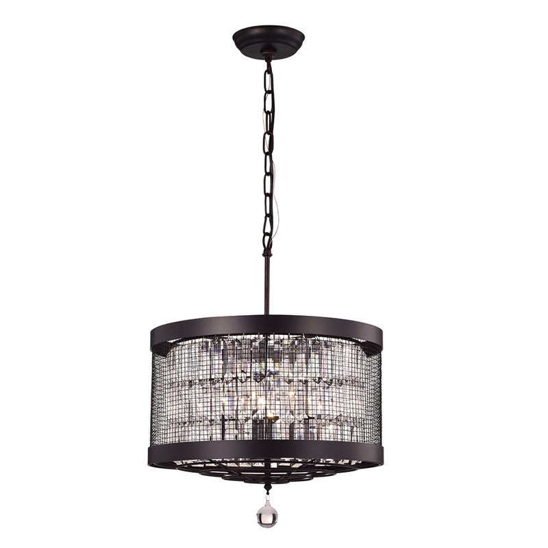 Luminaire suspendu tambour 4 lumières Mirabal