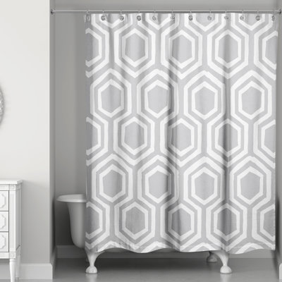 Arib Geometric Single Shower Curtain