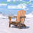 Pakkdiarie Folding Adirondack Chair with Cup Holder,HDPE Outdoor Chair with Comfort Ergonomic Seat for Patios,Lawn,Garden, Backyard Use-476871631