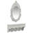  Wall Shelf Set Gray MDF Medium Wall Shelf Set Rectangular