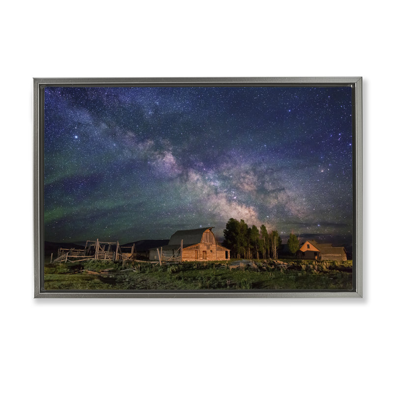 Cadre flottant Nebula Sky, H 17 po x l 25 po, Cadre flottant gris lustré