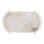 Plateau décoratif décoratif en sélénite pour la cuisine Home Decor - Plateau repose-pieds traditionnel pour table basse et présentoir à bijoux - 15 po, blanc