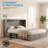 Queen Murphy Bed Cabinet With USB Charging Station & Privacy Drawer For Guest Room-639149885