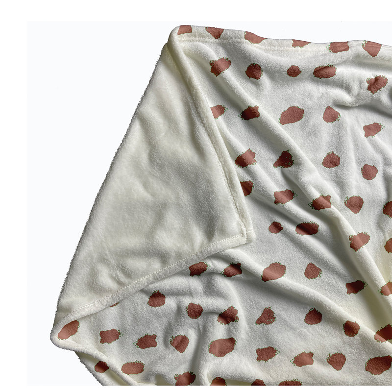 Dot Of Spots Spring Throw Blanket, 60" W x 80" L, Rusty Mauve