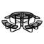 Table de pique-nique ronde de 117 cm (46 po), extensible, jaune, pour enfants-825506058-825506068