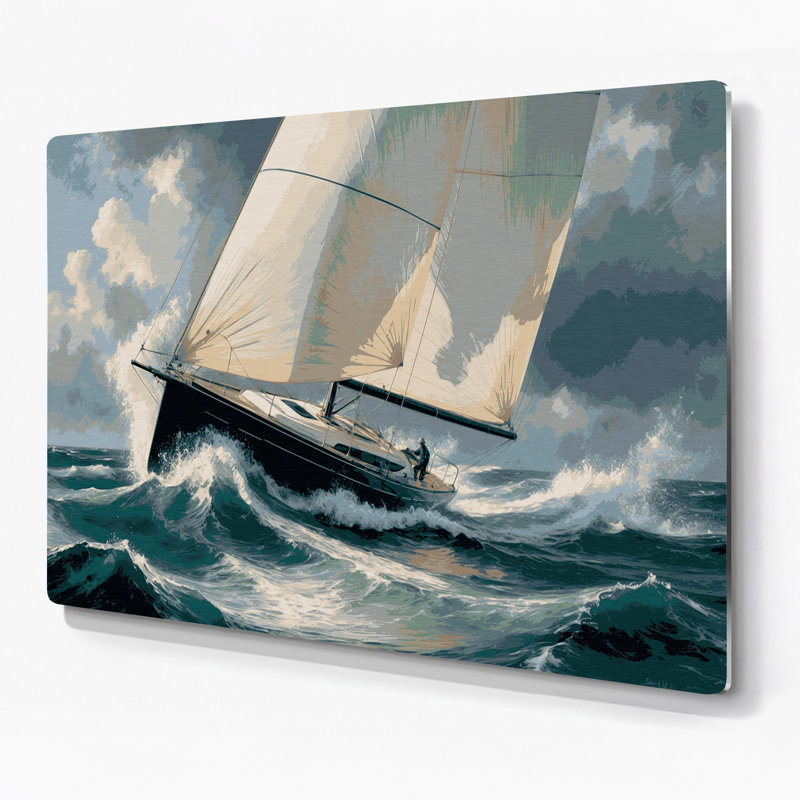 Sports nautiques, art mural gris en métal