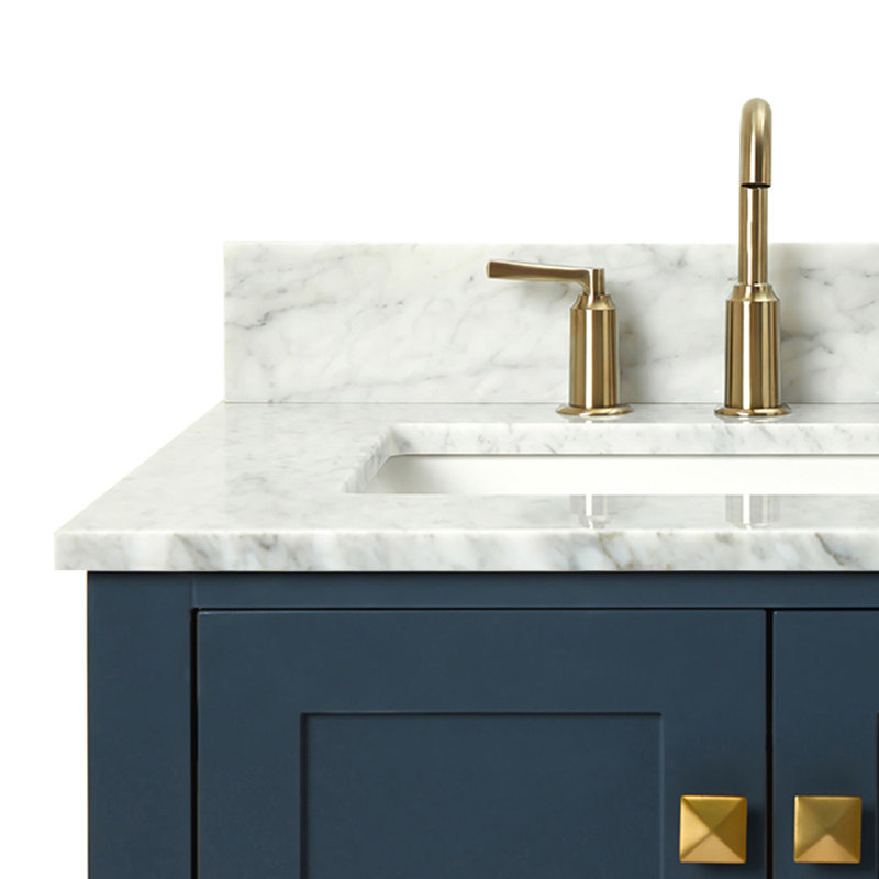 Ensemble de meuble-lavabo simple 37 po Flynt, Bleu minuit