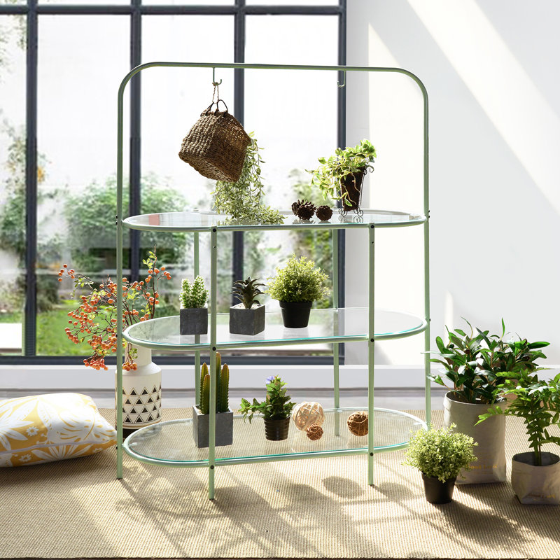 Invaldi 95cm W Metal Shelving Unit, Green
