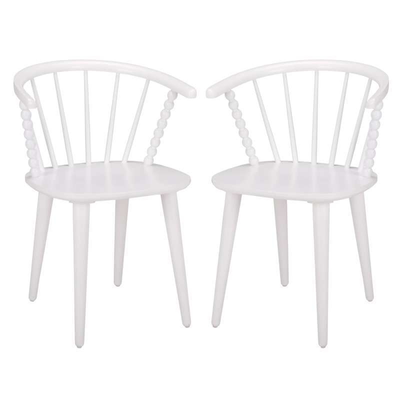 Paras Curved Back Dining Chair, White