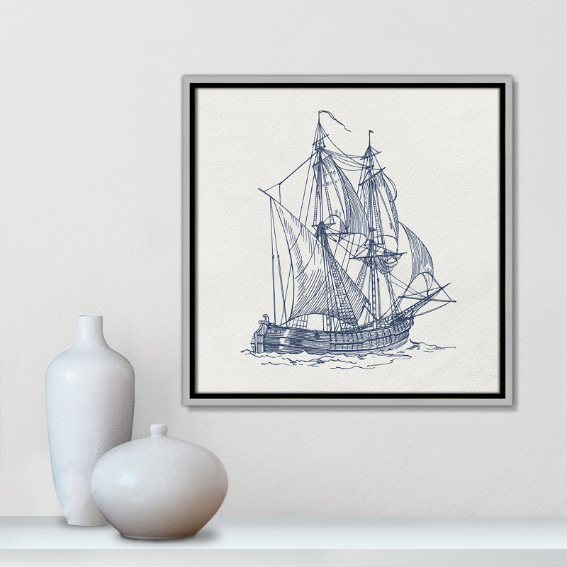 «Into the Sea I» par Kimberly Allen, Argent, H 17,5 po x l 17,5 po