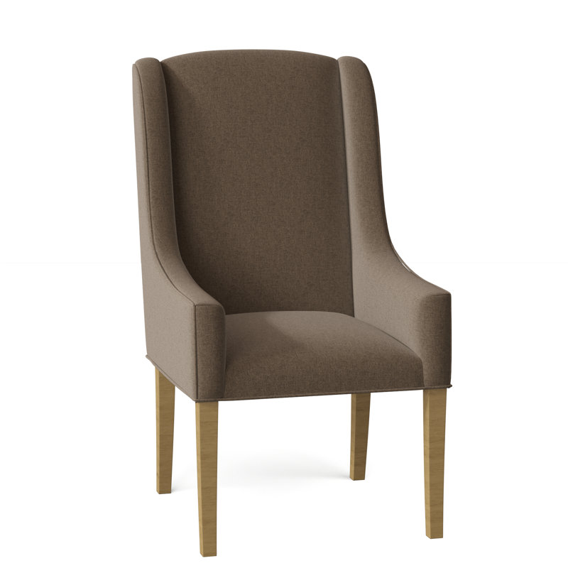 Dora Upholstered Wingback Arm Chair, Hazelnut, 3714 Cream