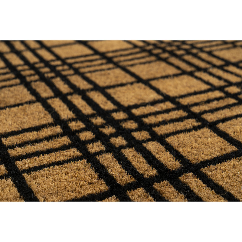 Fine Plaid Coir Doormat, 24" W x 36" L