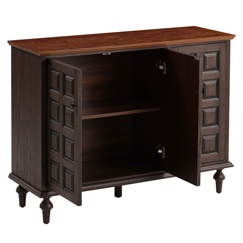 Buffet avec armoire de rangement Melesio, Brun