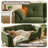76.4'' Modern 3-Seat Sectional Sofa With Arm Pillows, Convertible Chaise Lounge, Soft Upholstered Couch For Living Room-515447868