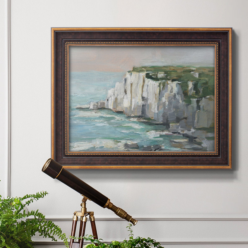 White Sea Cliff II, peinture sur toile encadrée, H 23 po x l 32 po x P 2,5 po