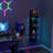 5-Tier Floating Wall Shelf with Bulit-in RGB Lights-653135038