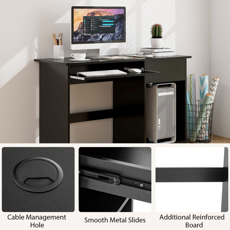 Shouse Computer Desk, Black