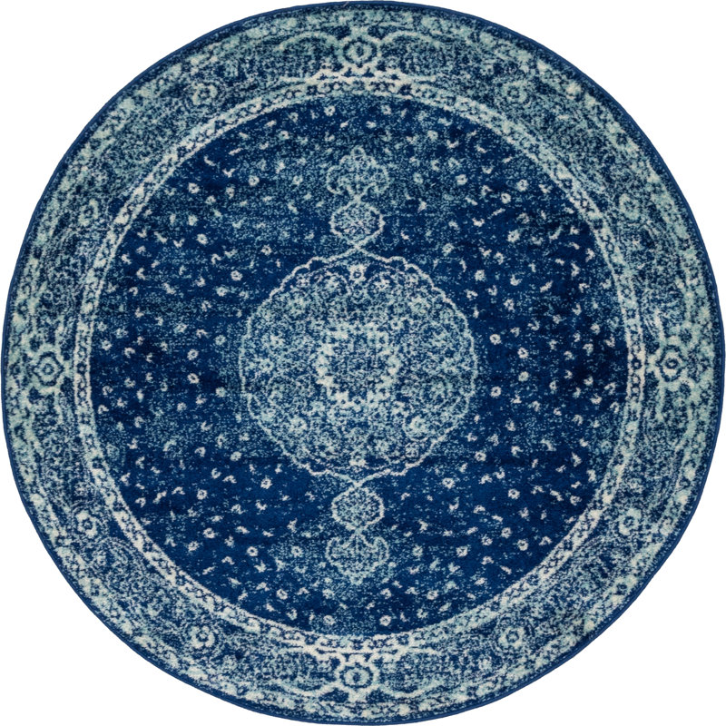 Rizo Oriental Indoor Rug, Round 5'3"
