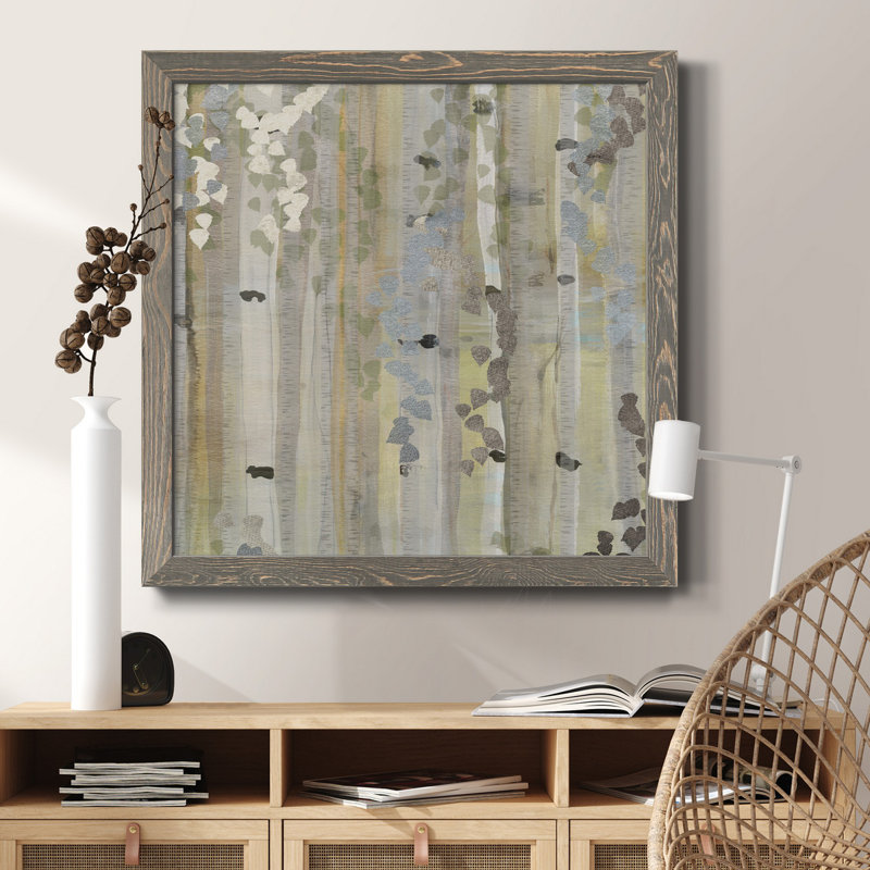 Garden Dreams II - Peinture sur toile encadrée, H 20 po x l 20 po x P 1,5 po, Cadre gris