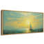 «Coastal Beach Golden Sail Sunset Ocean Voyage Vintage Inspired», reproduction d'art sur toile-98041976-111665117