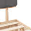 Bed Frame with Upholstered Headboard Solid Pine Wood Wooden Modern Foam-112379006-112384985