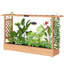 Boîte à fleurs en bois, jardinière en treillis, lit de jardin surélevé