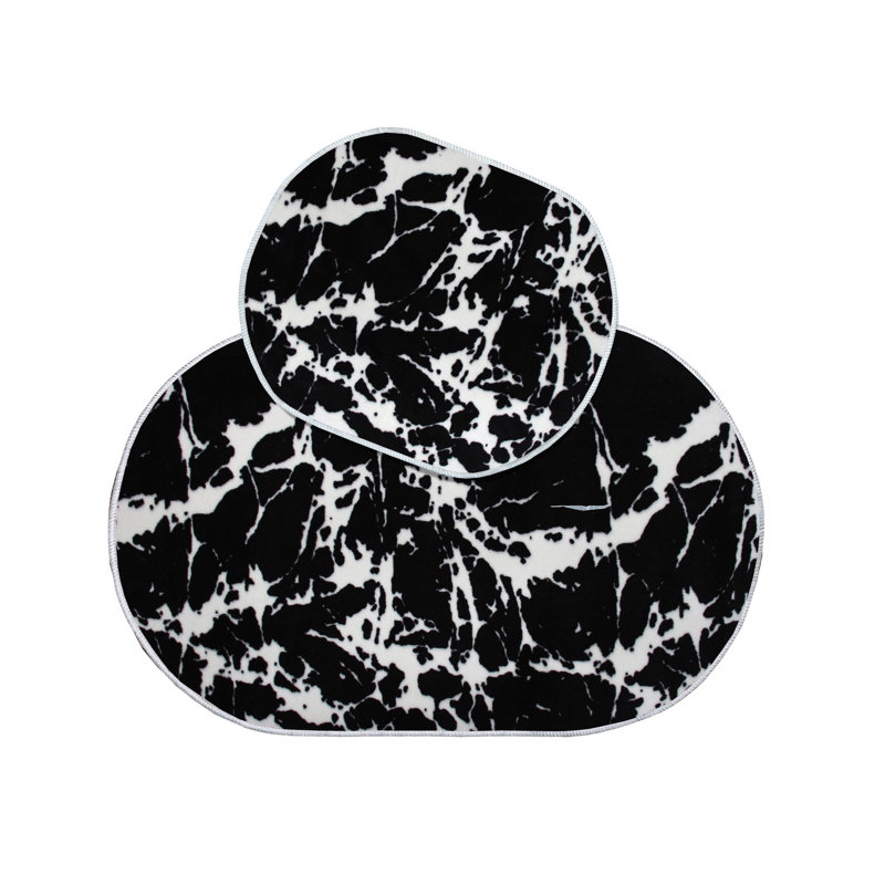 Ensemble de tapis de bain 2 pièces Bolduc, Noir