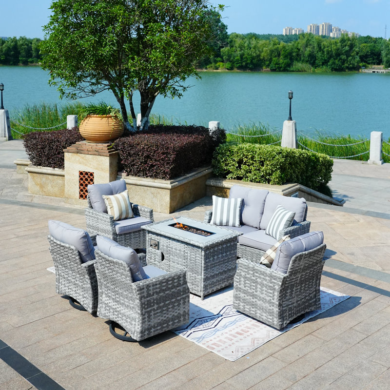 Braddon 6 - Person Patio Conversation Set with Cushions