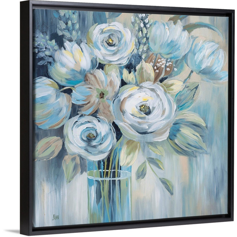 Flourish - reproduction d'art sur toile, Cadre flottant noir, H 37,7 po x l 37,7 po x P 1,75 po