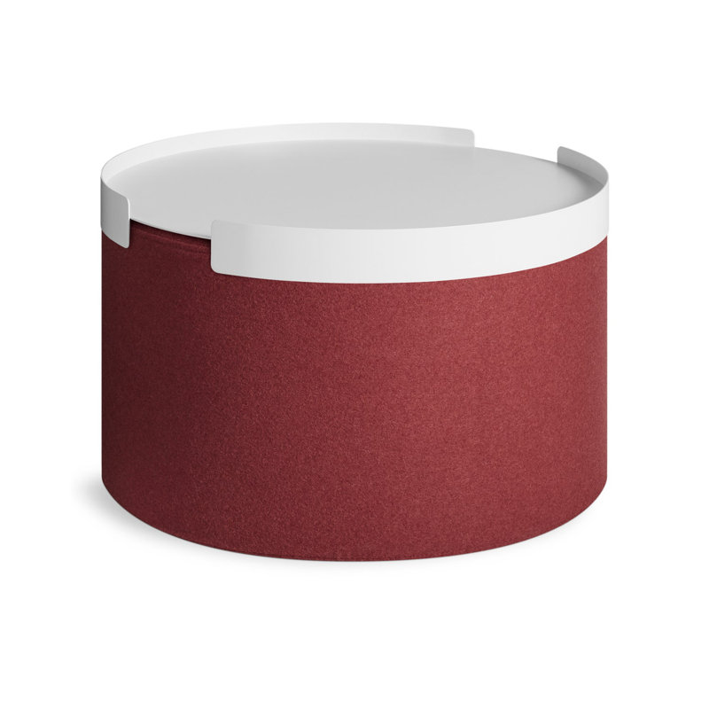 Bumper Round Ottoman, Red