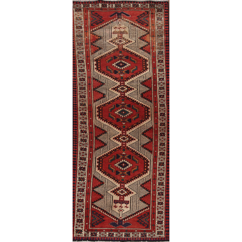 Tapis de couloir traditionnel en laine rétro 3 x 10