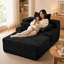 Chaise longue rembourrée en velours côtelé 67 po, canapé-lit à assise profonde avec accoudoirs et coussins, boîte à roulettes compressée sous vide-349881626