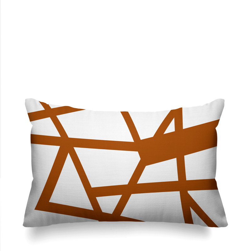 Coussin décoratif intérieur / extérieur Shepherd Diamond, Orange brûlé
