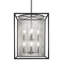 Lustre 5 lumières Cadina présenté en noir mat et nickel brossé