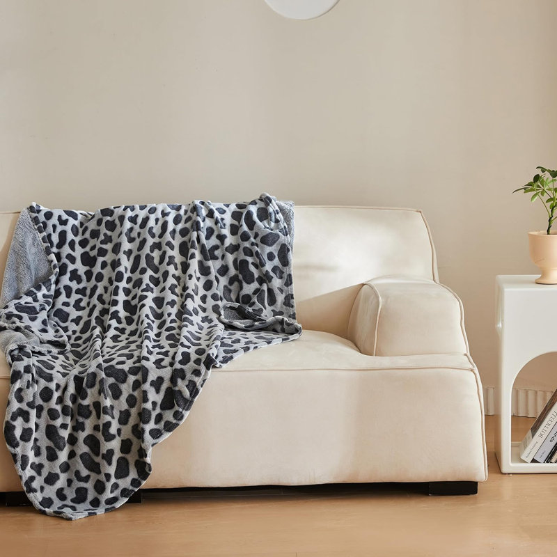 Throw Blanket For Couch-Super Soft Fluffy Blankets For Women, Cow