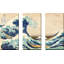 «The Great Wave off Kanagawa» par Katsushika Hokusai, reproduction d'art graphique sur toile tendue-629834783