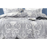 Cotton Twill Damask Comforter Set