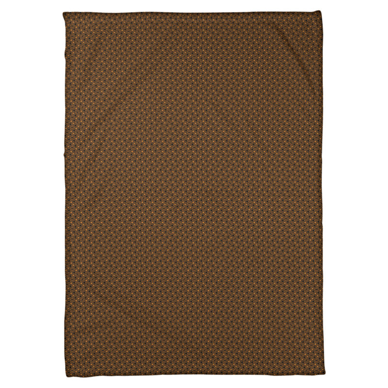 Couverture à treillis hexagonal Katelyn Elizabeth, l 62,5 po x L 82,5 po, Orange / Noir